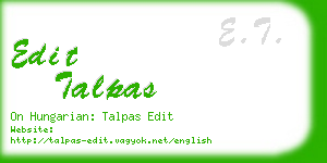 edit talpas business card